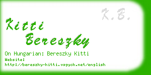 kitti bereszky business card